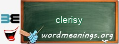 WordMeaning blackboard for clerisy